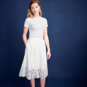 Jcrew collection floral lace skirt